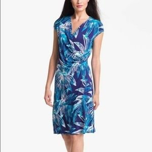 Tommy Bahama Lily Sky Blue Faux Wrap Dress Beach